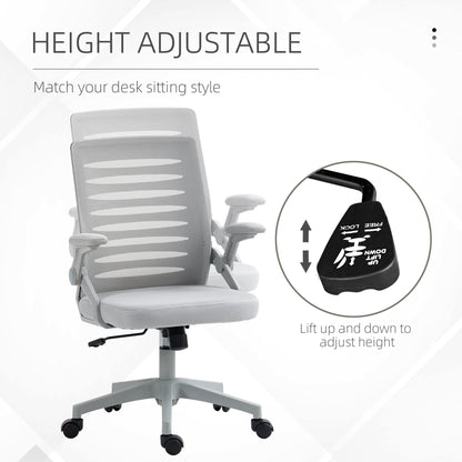 Vinsetto Mesh Office Chair, Swivel Task Computer Chair for Home with Lumbar Support