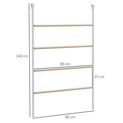 PawHut Chicken Perch for Coop, Wooden and Galvanised Steel Roosting Bar Jungle Gym, Chicken Roosting Ladder for Backyard Farm
