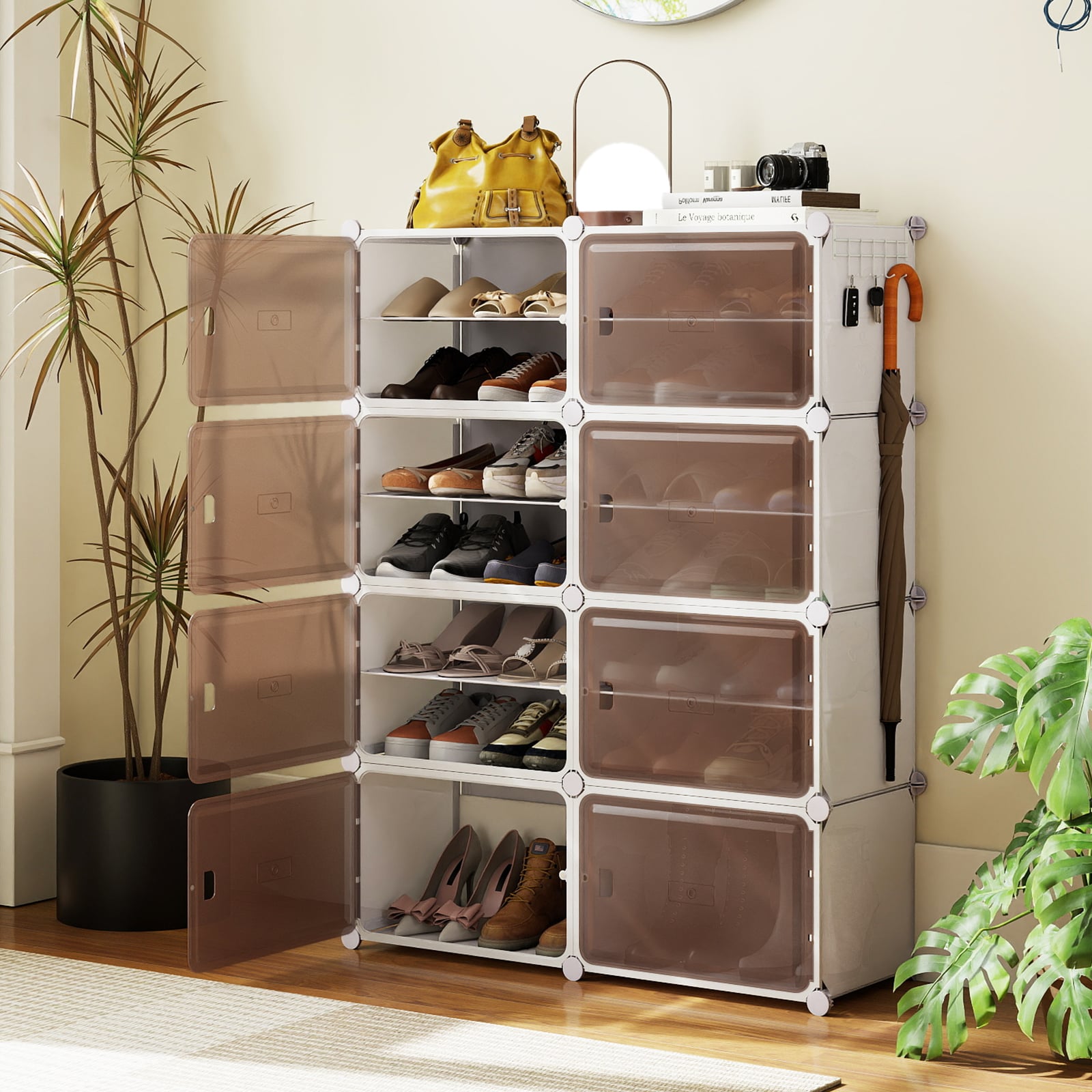 8 Tier Shoe Storage Cabinet with Removable Shelves
