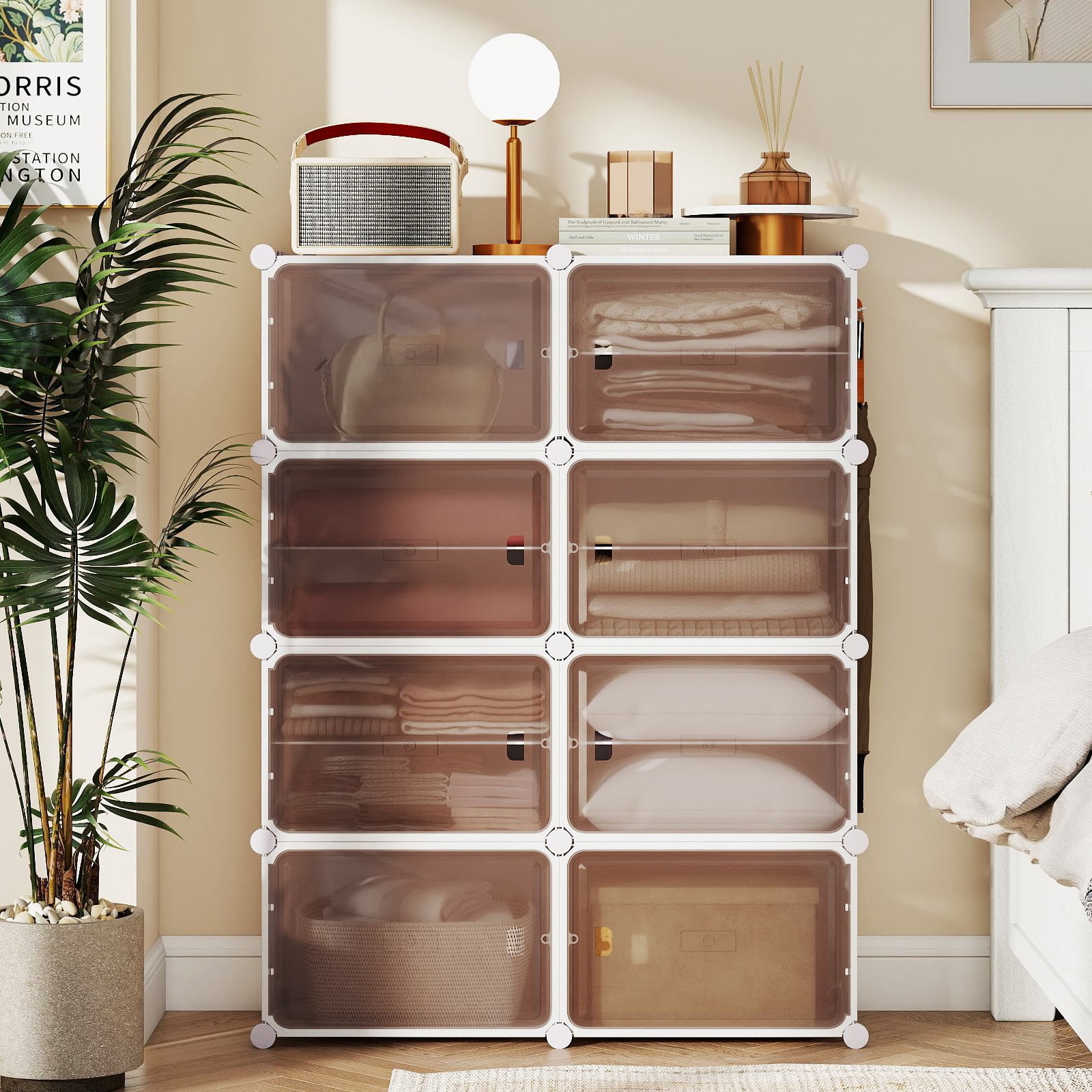 8 Tier Shoe Storage Cabinet with Removable Shelves