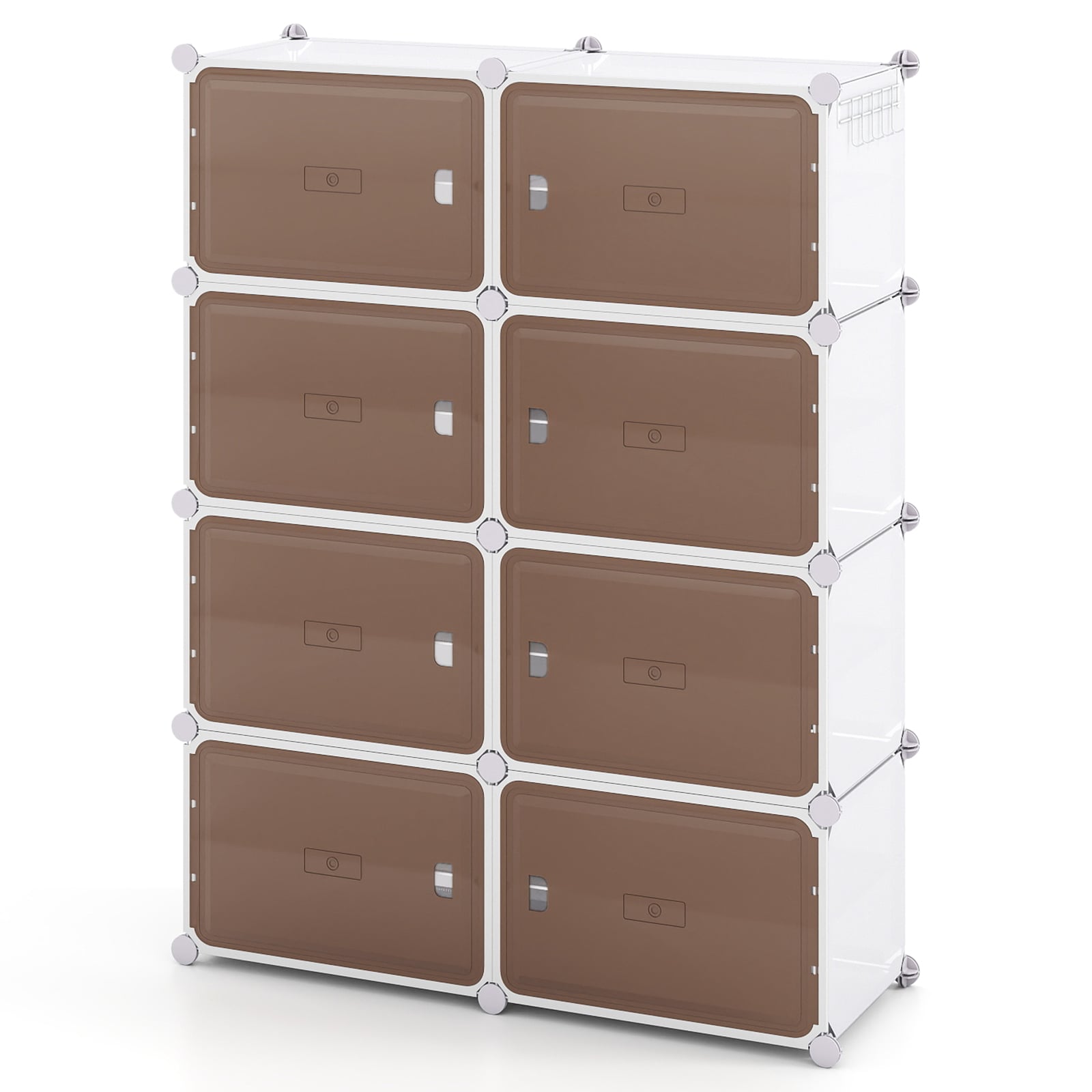 8 Tier Shoe Storage Cabinet with Removable Shelves