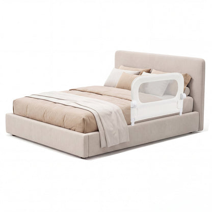 80 cm Long Adjustable Baby Bed Rail Guard with Extra Buckle-White