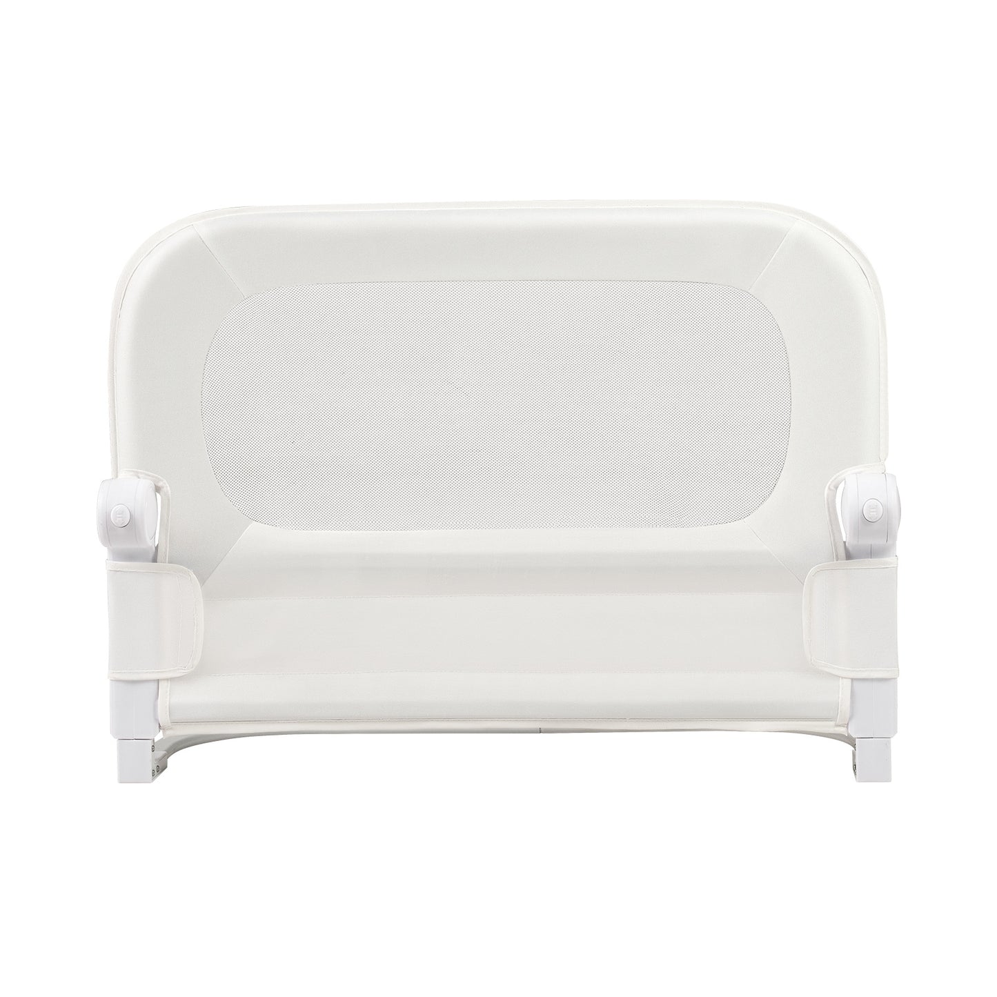 80 cm Long Adjustable Baby Bed Rail Guard with Extra Buckle-White