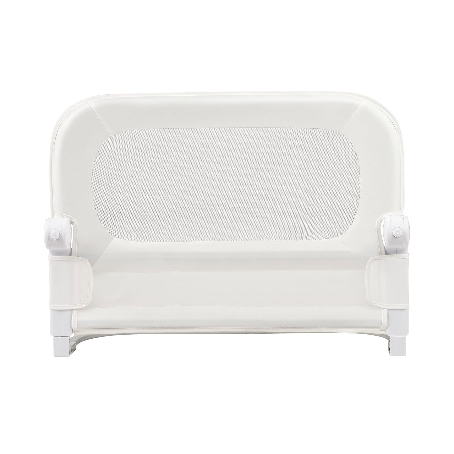 80 cm Long Adjustable Baby Bed Rail Guard with Extra Buckle-White
