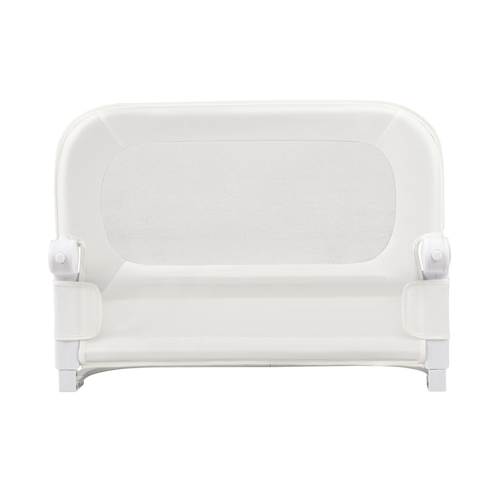 80 cm Long Adjustable Baby Bed Rail Guard with Extra Buckle-White