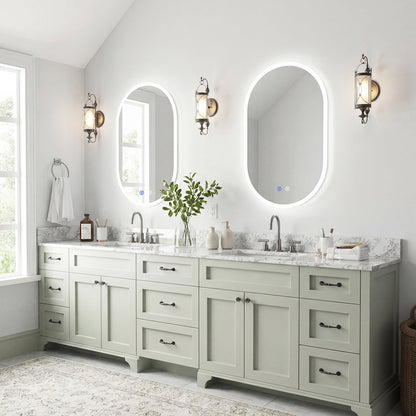80 x 50 CM Lighted Mirror for Bathroom Wall Backlit Shatterproof Mirror