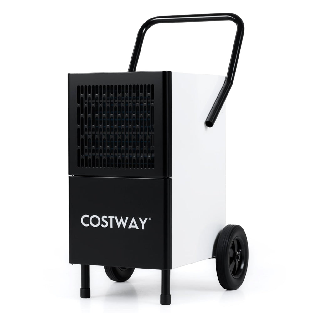 80L/Day Commercial Dehumidifier with Built-in Water Pump-Black