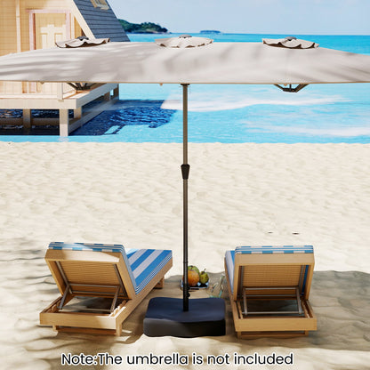 80 kg Patio Umbrella Base with 2 Sandbags and Dust-proof Cover