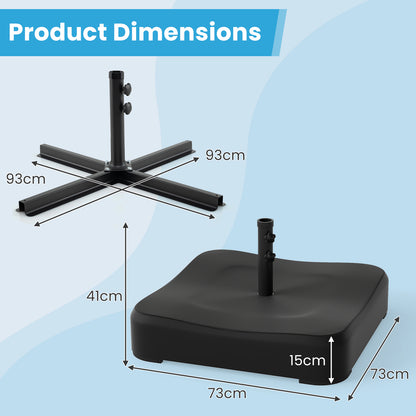 80 kg Patio Umbrella Base with 2 Sandbags and Dust-proof Cover