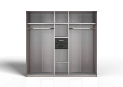 DAKAR 5 Door Wardrobe White and Oak 225cm