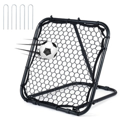 85 x 85 cm Football Rebounder with 5 Adjustable Angles and 4 Ground Stakes