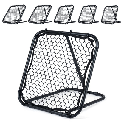85 x 85 cm Football Rebounder with 5 Adjustable Angles and 4 Ground Stakes
