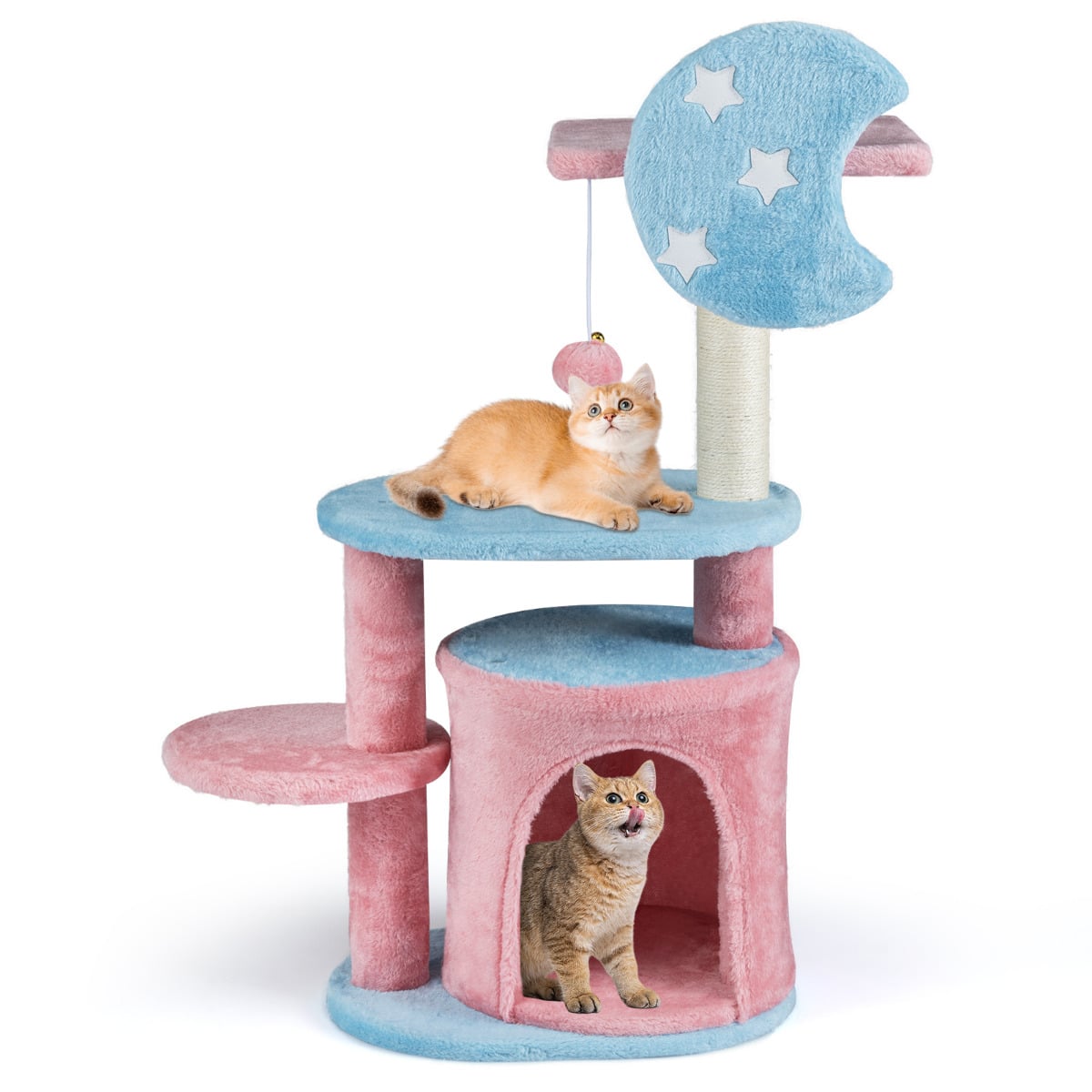 85 CM Cute Aesthetic Cat Tree with Sisal Scratching Post