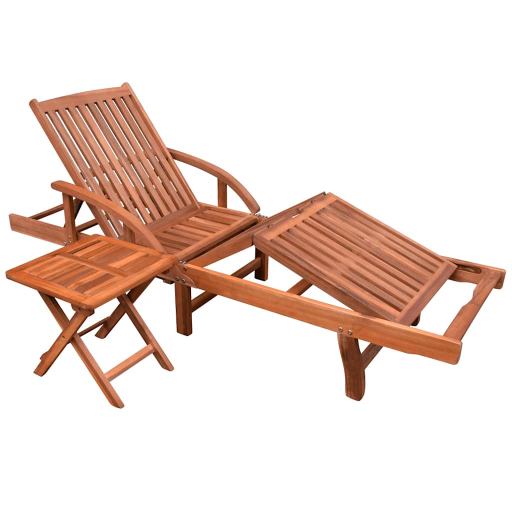 vidaXL Sun Lounger 2 pcs Solid Acacia Wood