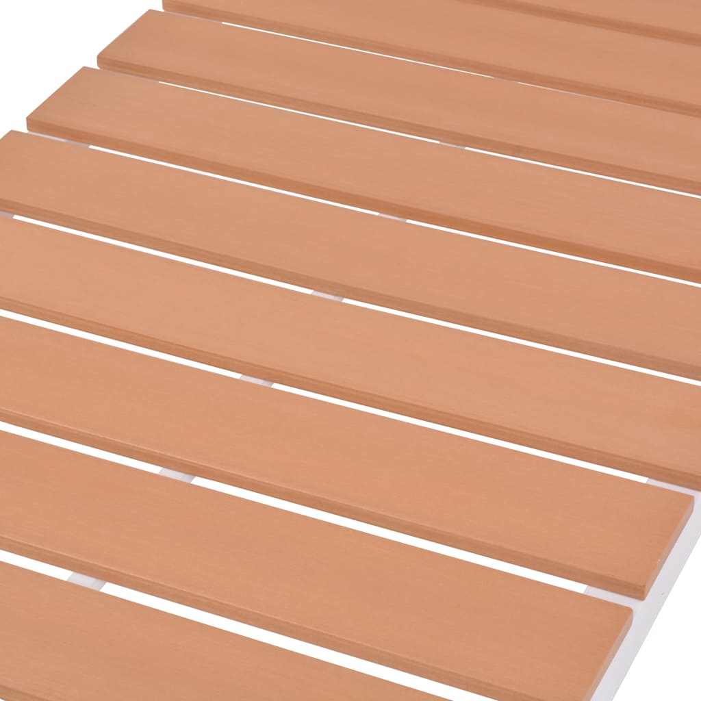 42868 vidaXL Sun Lounger Aluminium and WPC Brown 4