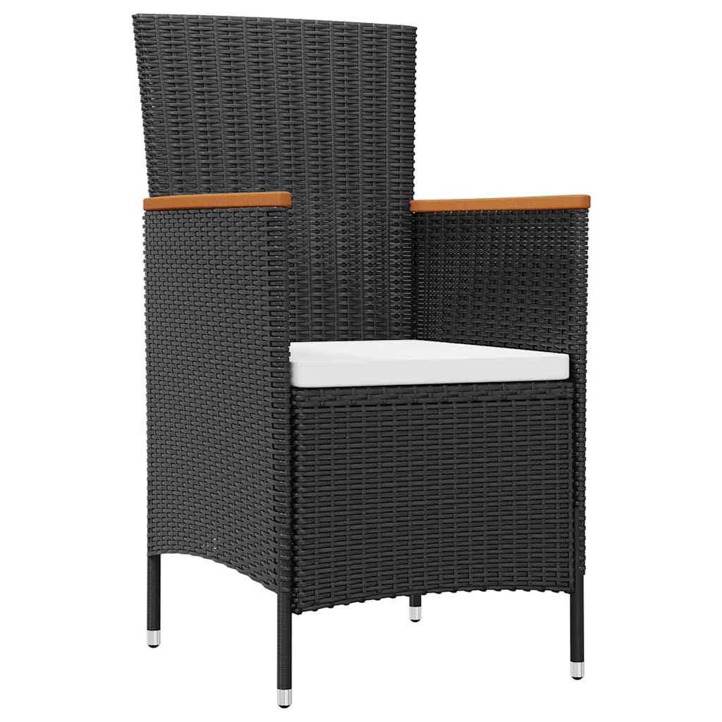 42913 vidaXL 7 Piece Outdoor Dining Set with Cushions Poly Rattan 3