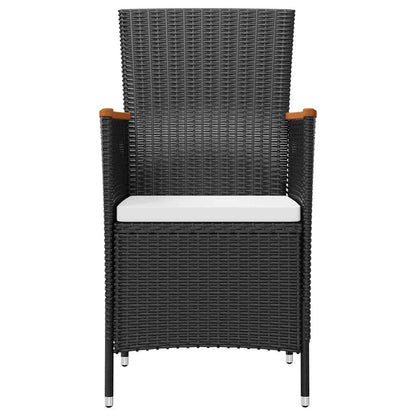 42913 vidaXL 7 Piece Outdoor Dining Set with Cushions Poly Rattan 4