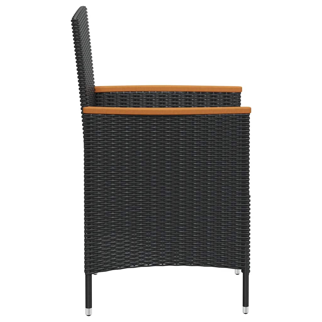 42913 vidaXL 7 Piece Outdoor Dining Set with Cushions Poly Rattan 5