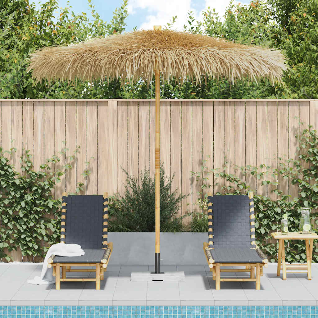 Tiki Umbrella with Banana Leaf Canopy Bamboo 210 cm
