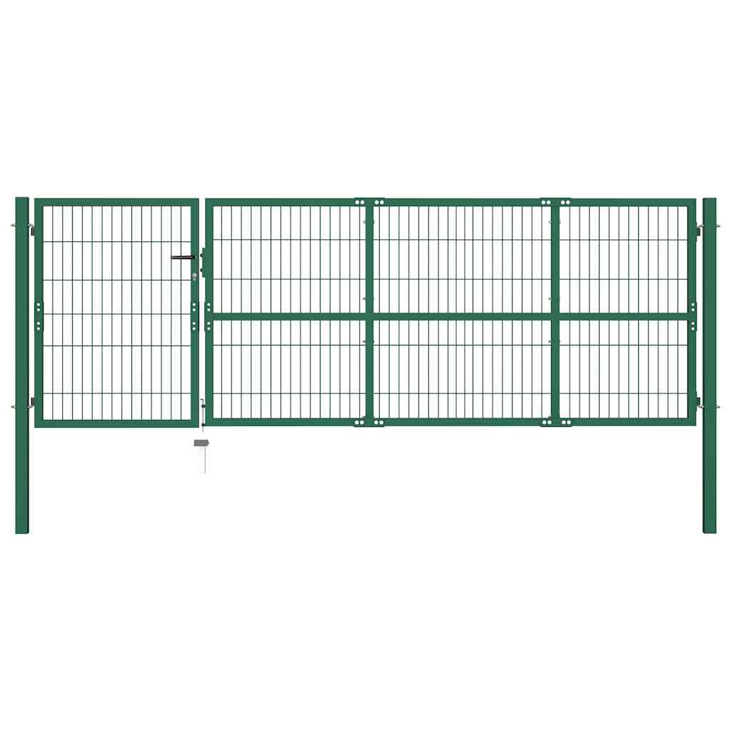 vidaXL Garden Gate with Posts Steel