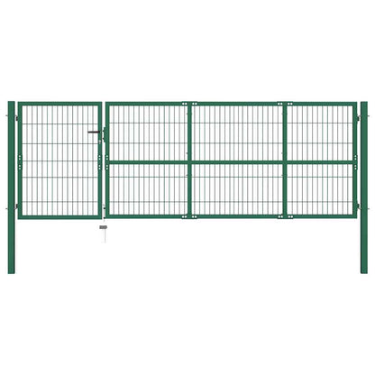 vidaXL Garden Gate with Posts Steel