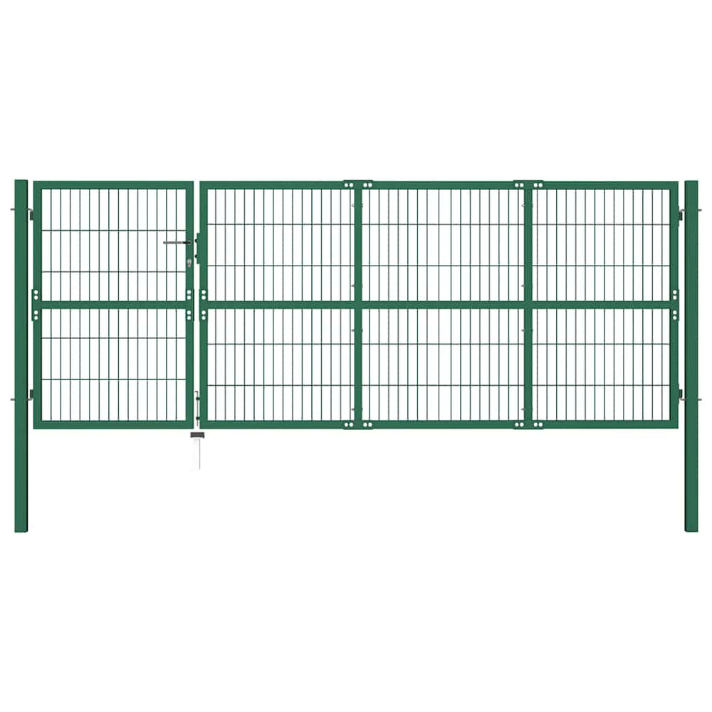 vidaXL Garden Gate with Posts Steel