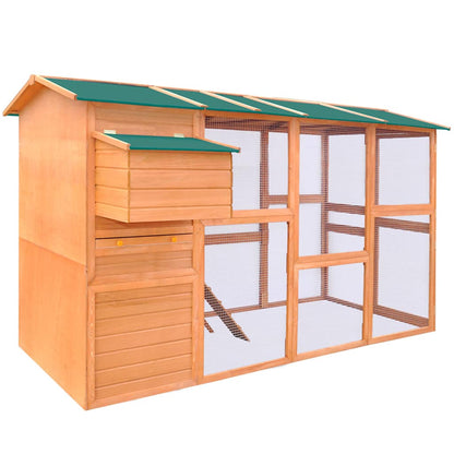 vidaXL Chicken Coop Wood 295x163x170 cm 1
