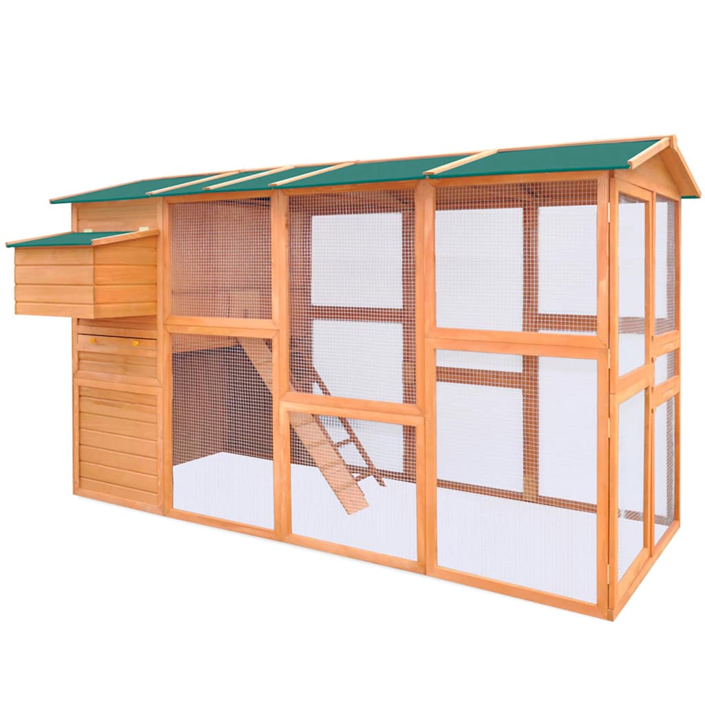 vidaXL Chicken Coop Wood 295x163x170 cm 2