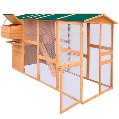 vidaXL Chicken Coop Wood 295x163x170 cm 3