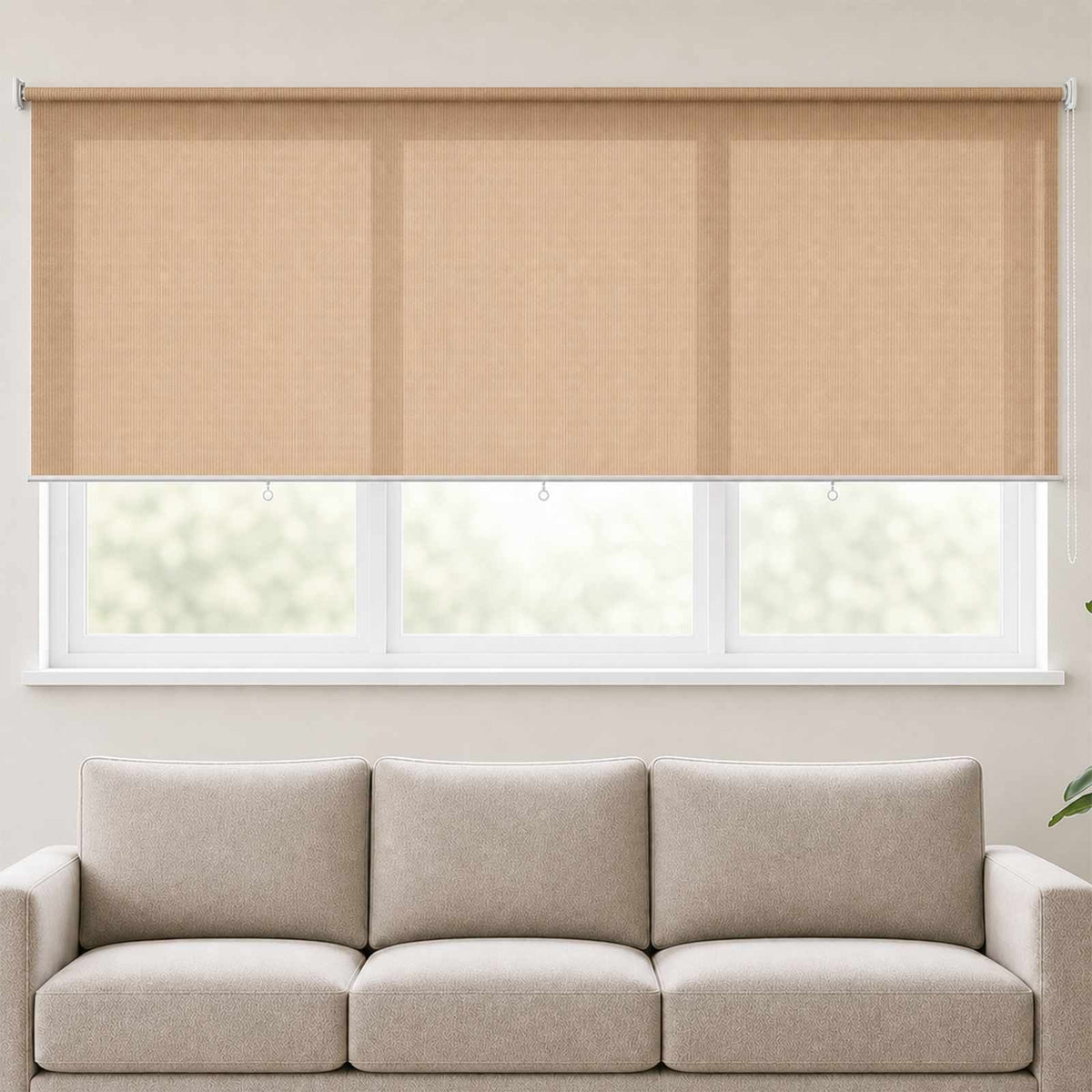 Outdoor Roller Blind 65(W)x140(H) Beige 350 cm