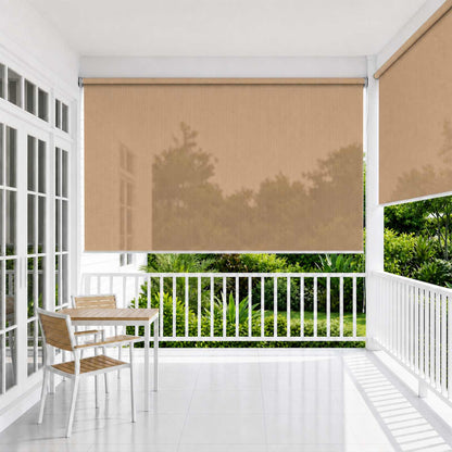 Outdoor Roller Blind 65(W)x140(H) Beige 350 cm