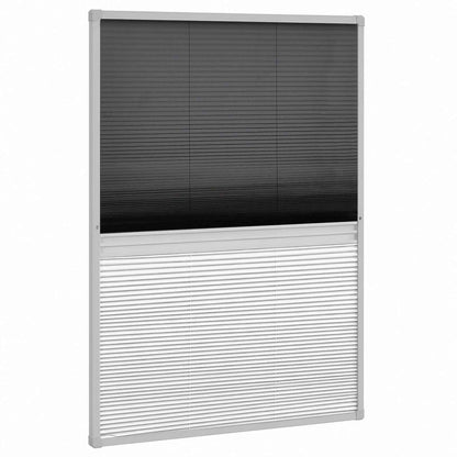 Plisse Insect Screen for Windows Aluminium with Shade White 120 cm