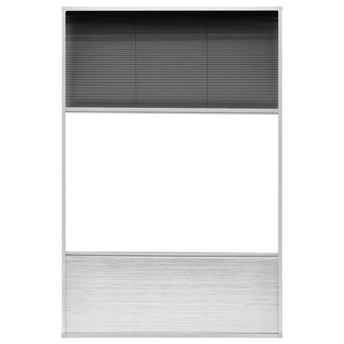 Plisse Insect Screen for Windows Aluminium with Shade White 120 cm