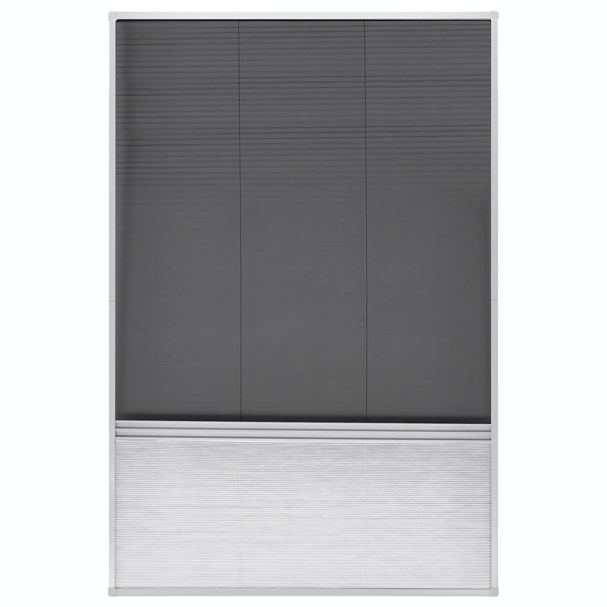 Plisse Insect Screen for Windows Aluminium with Shade White 120 cm