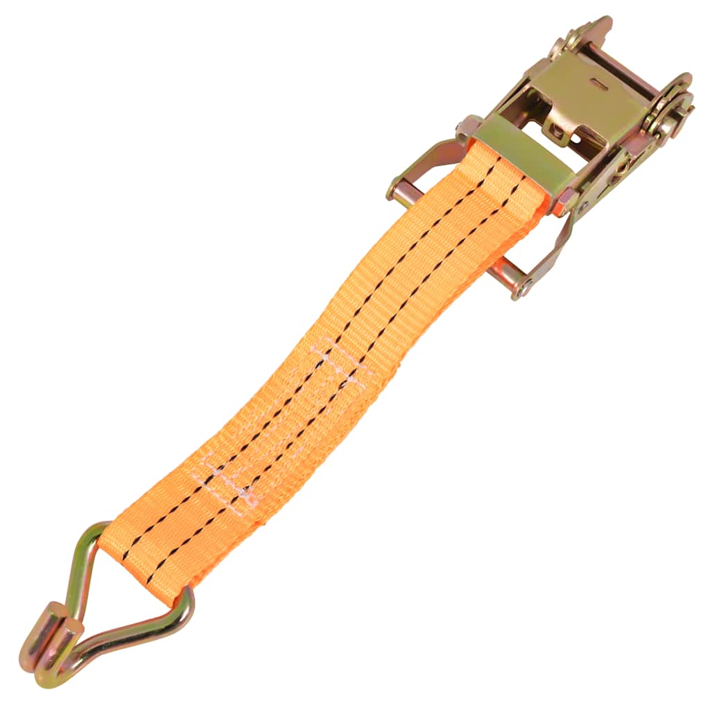 Ratchet Tie Down Straps 2 Tonnes Orange 6 m x 38 mm 10