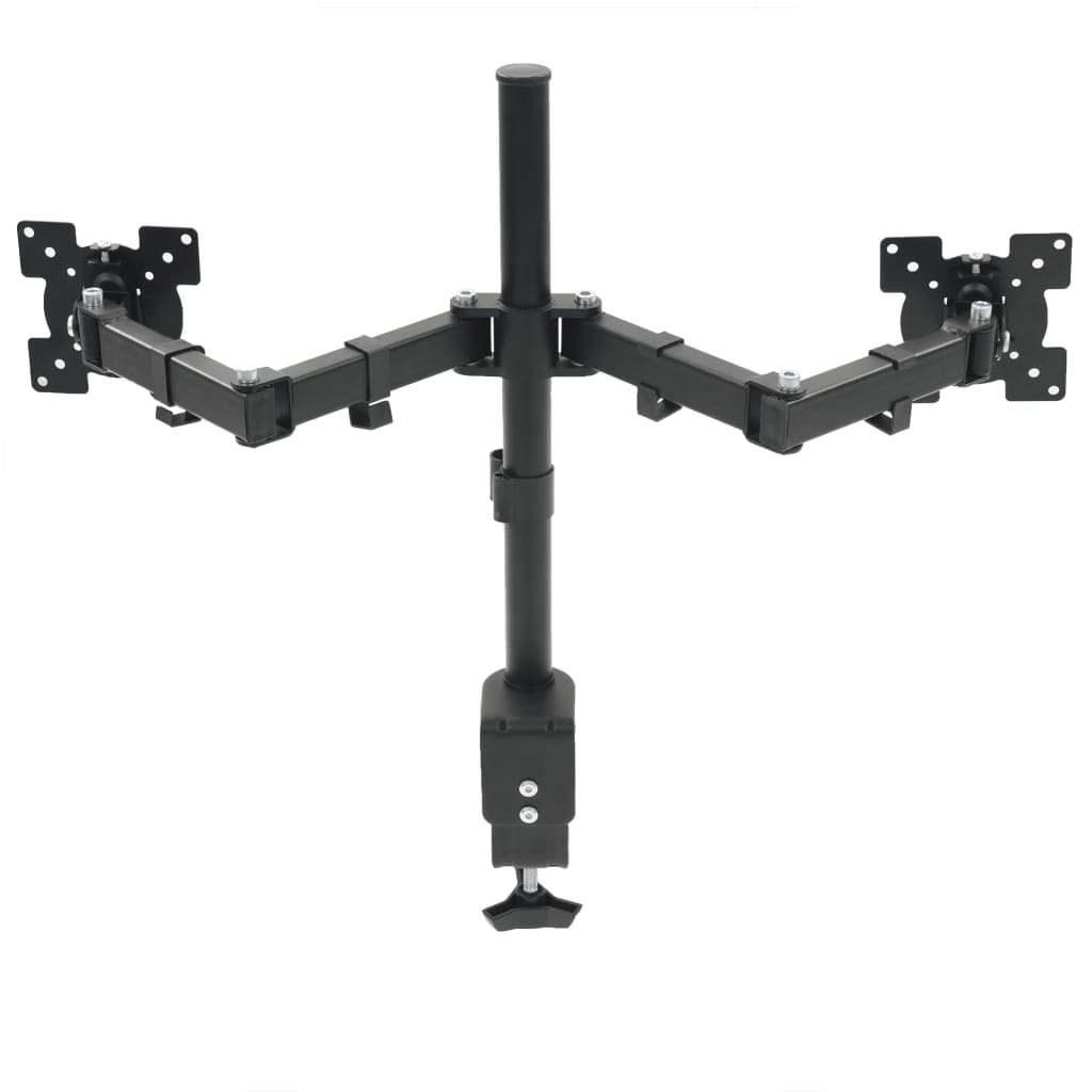 vidaXL Monitor Desk Mount 32" Double Arms Height Adjustable