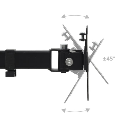 vidaXL Monitor Desk Mount 32" Double Arms Height Adjustable