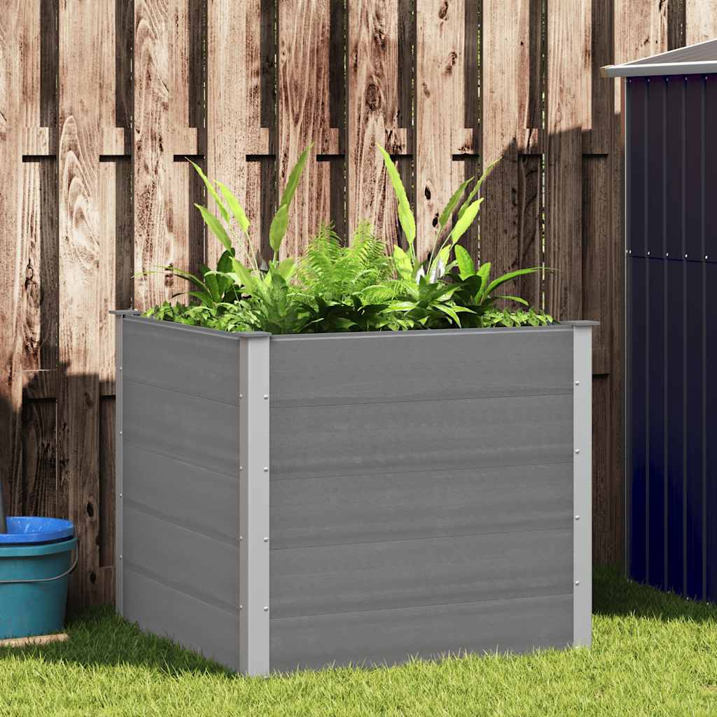 vidaXL Garden Raised Bed WPC Grey Depth 100 cm