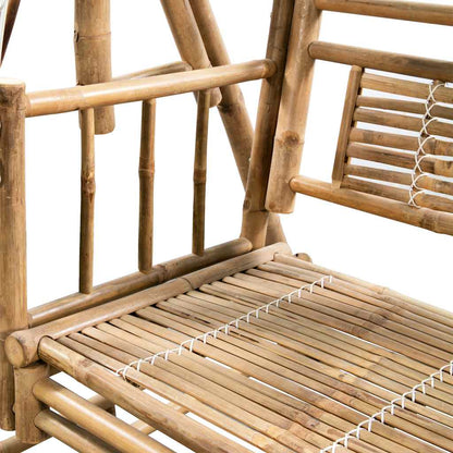 vidaXL 2-Seater Swing Bench with Palm Leaves Bamboo 202 cm 4