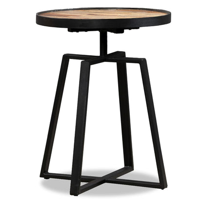 vidaXL Side Table Round Solid Reclaimed Teak