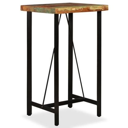 Bar Table Solid Reclaimed Wood Brown 60 cm 60 cm