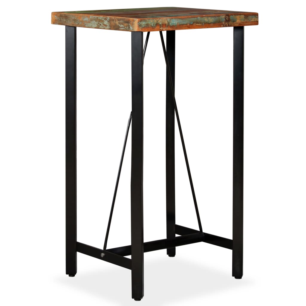 Bar Table Solid Reclaimed Wood Brown 60 cm 60 cm