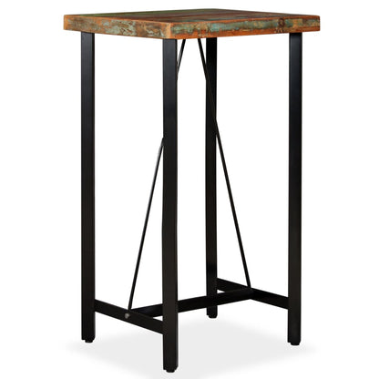 Bar Table Solid Reclaimed Wood Brown 60 cm 60 cm