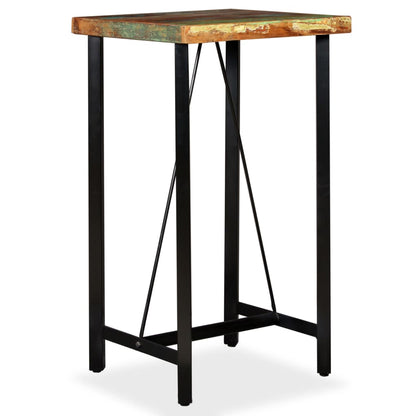 Bar Table Solid Reclaimed Wood Brown 60 cm 60 cm