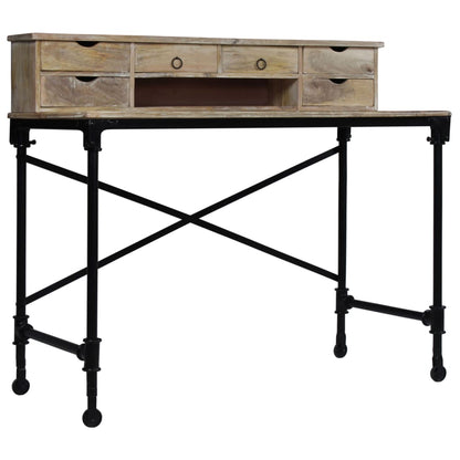 244947 vidaXL Writing Desk Solid Mango Wood and Steel 110x50x96 cm 2
