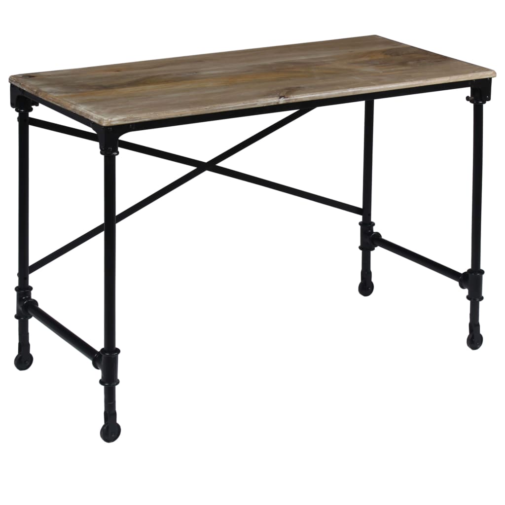 244947 vidaXL Writing Desk Solid Mango Wood and Steel 110x50x96 cm 4