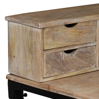 244947 vidaXL Writing Desk Solid Mango Wood and Steel 110x50x96 cm 5
