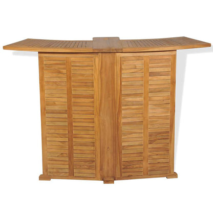 43805 vidaXL 3 Piece Bistro Set with Folding Chairs Solid Teak Wood 6