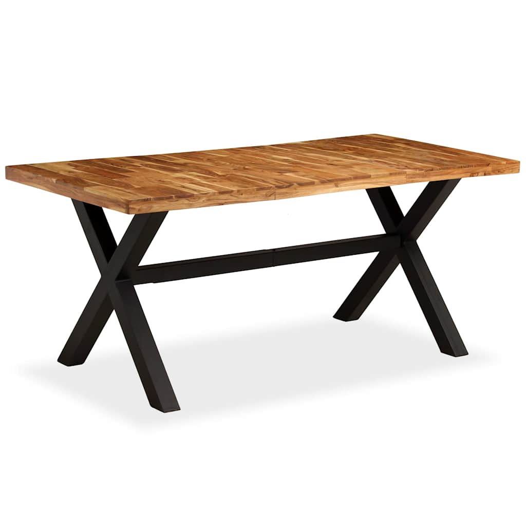 vidaXL Dining Table | Natural Wood, Black 1