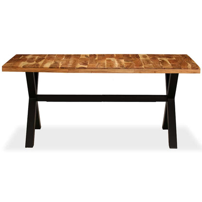 vidaXL Dining Table | Natural Wood, Black 3